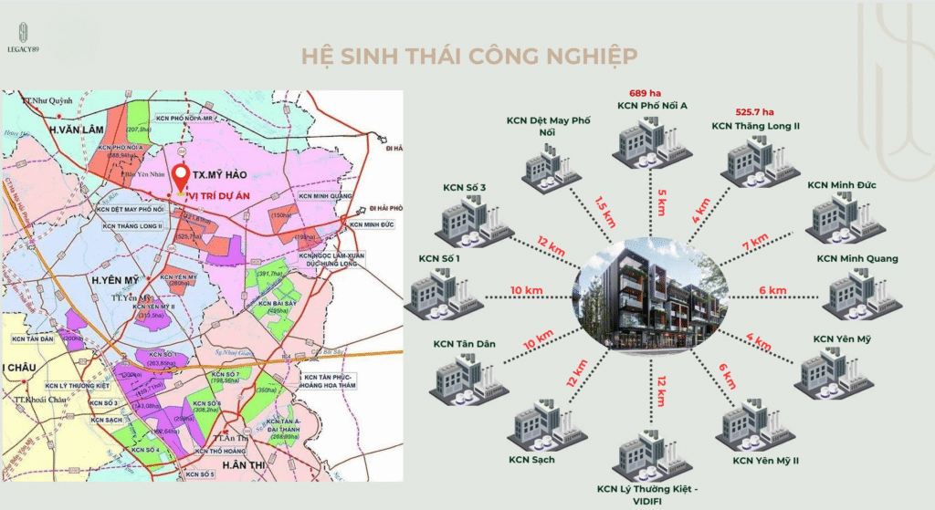 VỊ TRÍ DỰ ÁN LEGACY 89 hưng yên